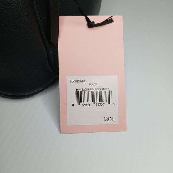 New Juicy Couture Black Leather Mini Backpack Purse - Picture 4 of 10